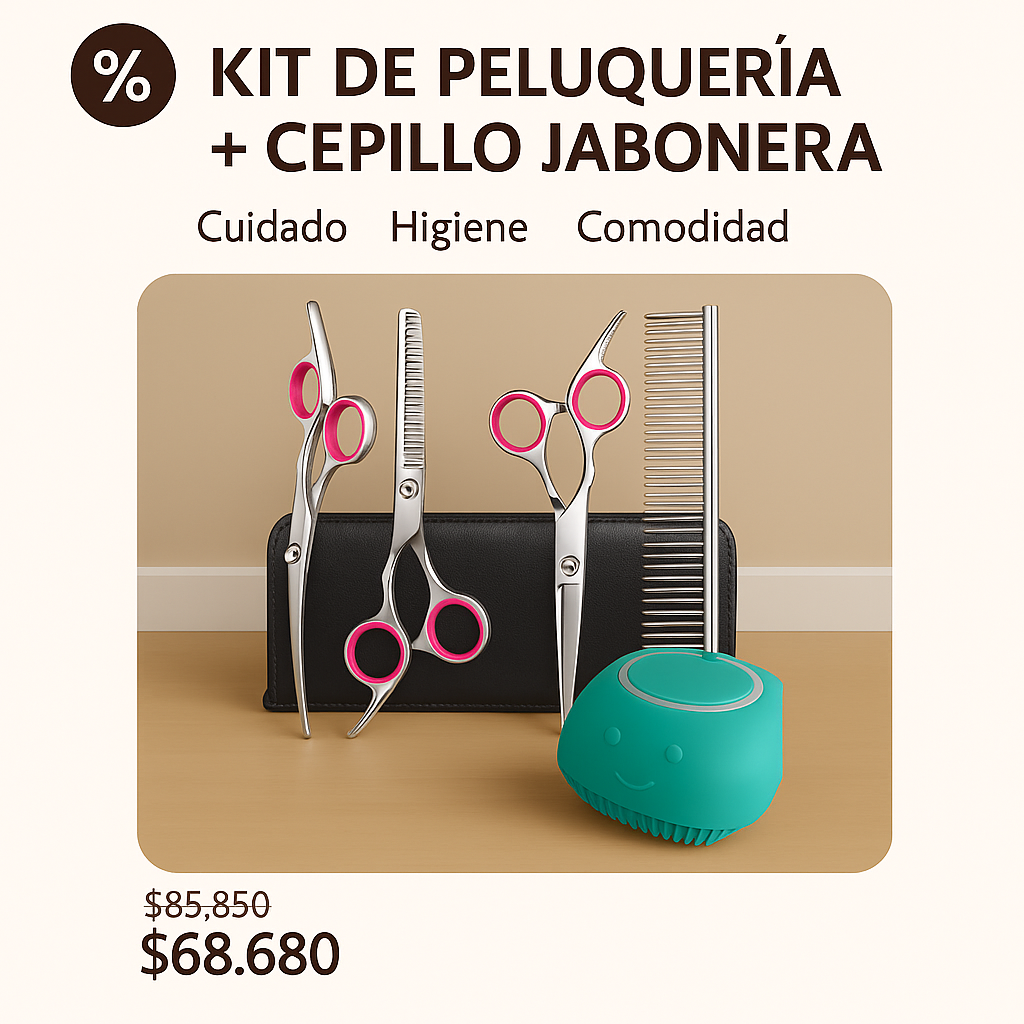 Kit de Peluquería + Cepillo Jabonera